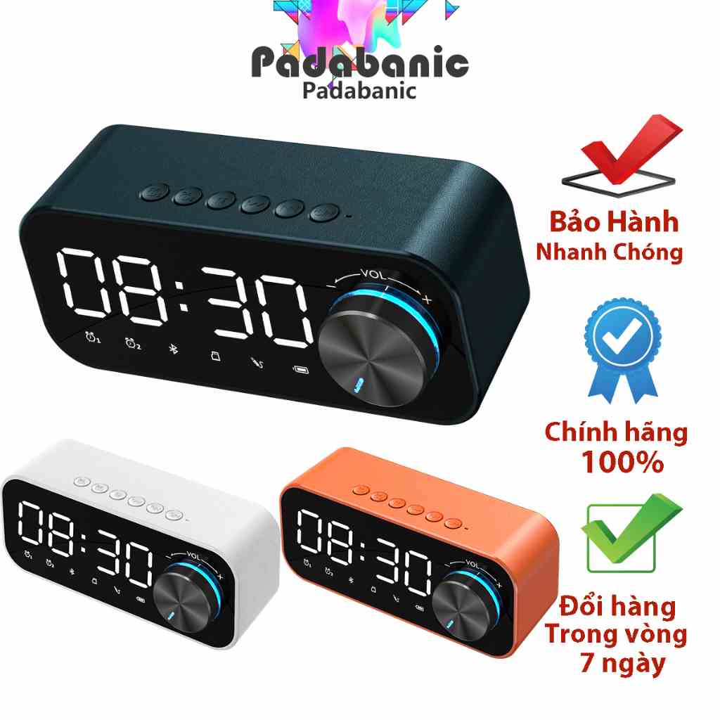 Loa Bluetooth Padabanic G12 Nghe Nhạc Kiêm Chức Năng Báo Thức Âm Thanh Sống Động Không Rè