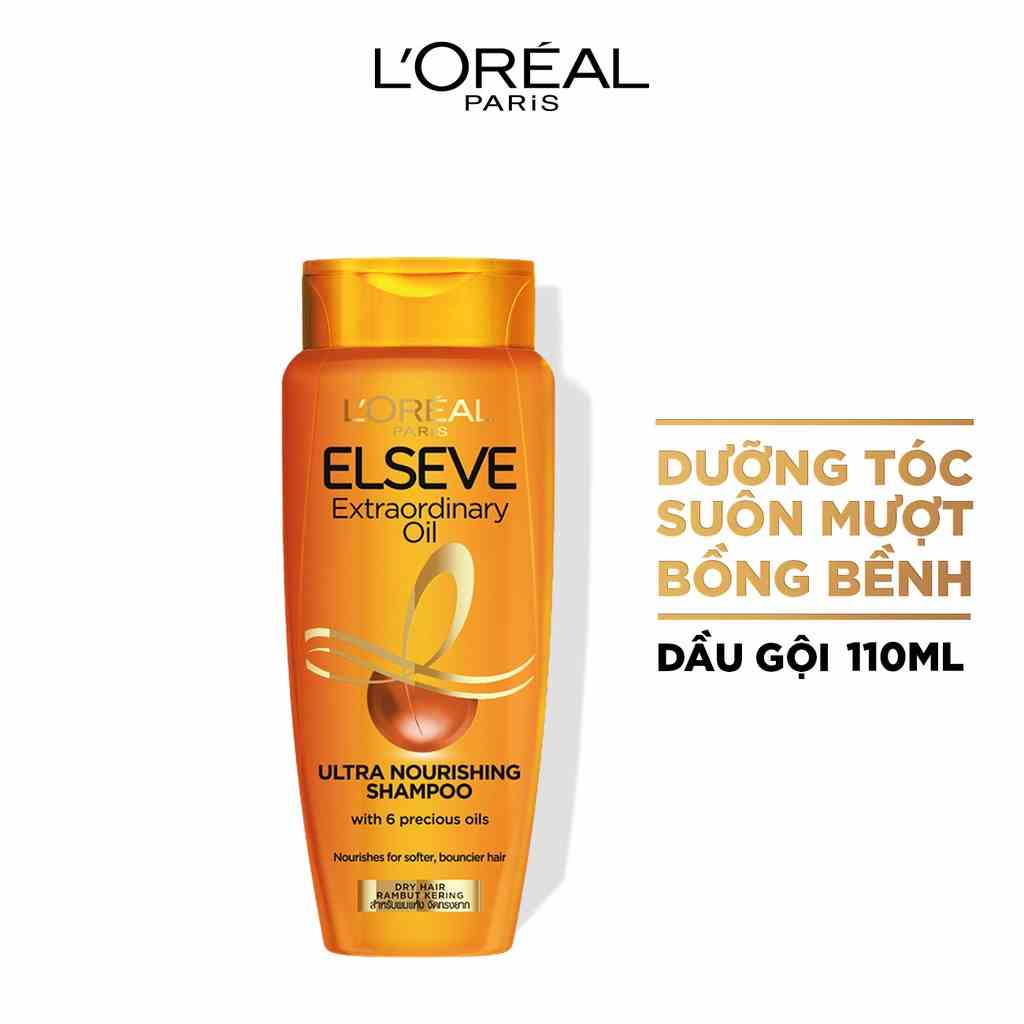 [Quà tặng không bán] Dầu gội dưỡng tóc suôn mượt LOreal Paris Elseve Extraordinary Oil 110ml