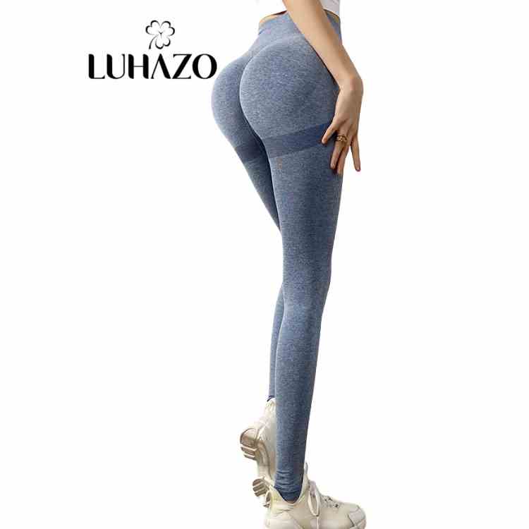 Quần tập gym yoga LUHAZO legging nữ gen bụng cạp cao dáng dài vải co dãn nâng mông  giãn 4 chiều thoáng mát K006 TK2T301