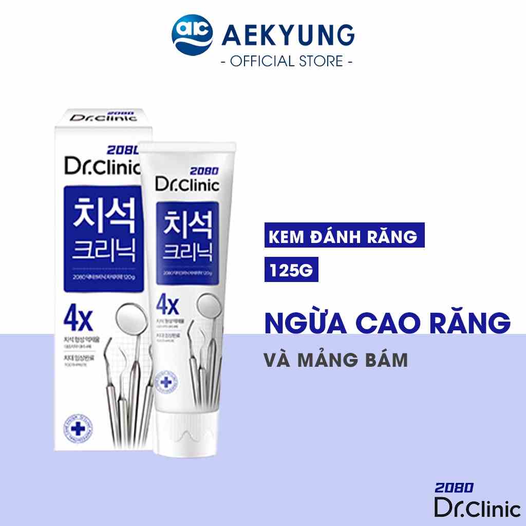 Kem Đánh Răng Ngừa Cao Răng Và Mảng Bám 2080 DR.CLINIC Tartar Care Toothpaste Ngừa Sâu Răng Hiệu Quả 125g