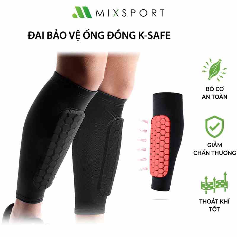 Băng Bảo Vệ Ống Đồng MixSport Với Miếng Lót Đệm Giày Giảm Chấn Thương, Giảm Đau Trong Bóng Đá