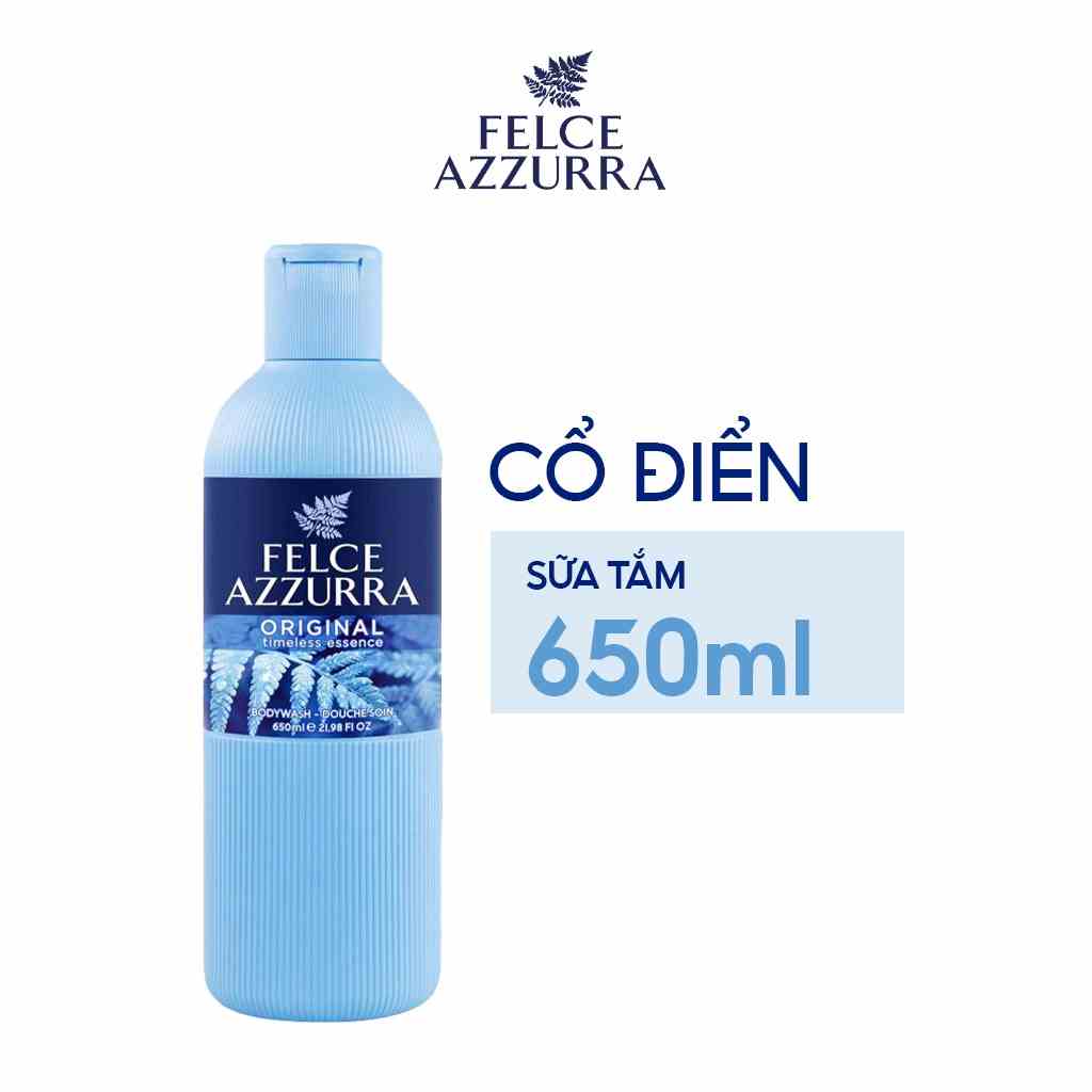 Sữa Tắm FELCE AZZURRA Hương Nước Hoa Cổ Điển Tinh Chất Cỏ Sả Và Cúc La Mã Giúp Thư Giãn, Ngủ Ngon 650ML - 8001280068003