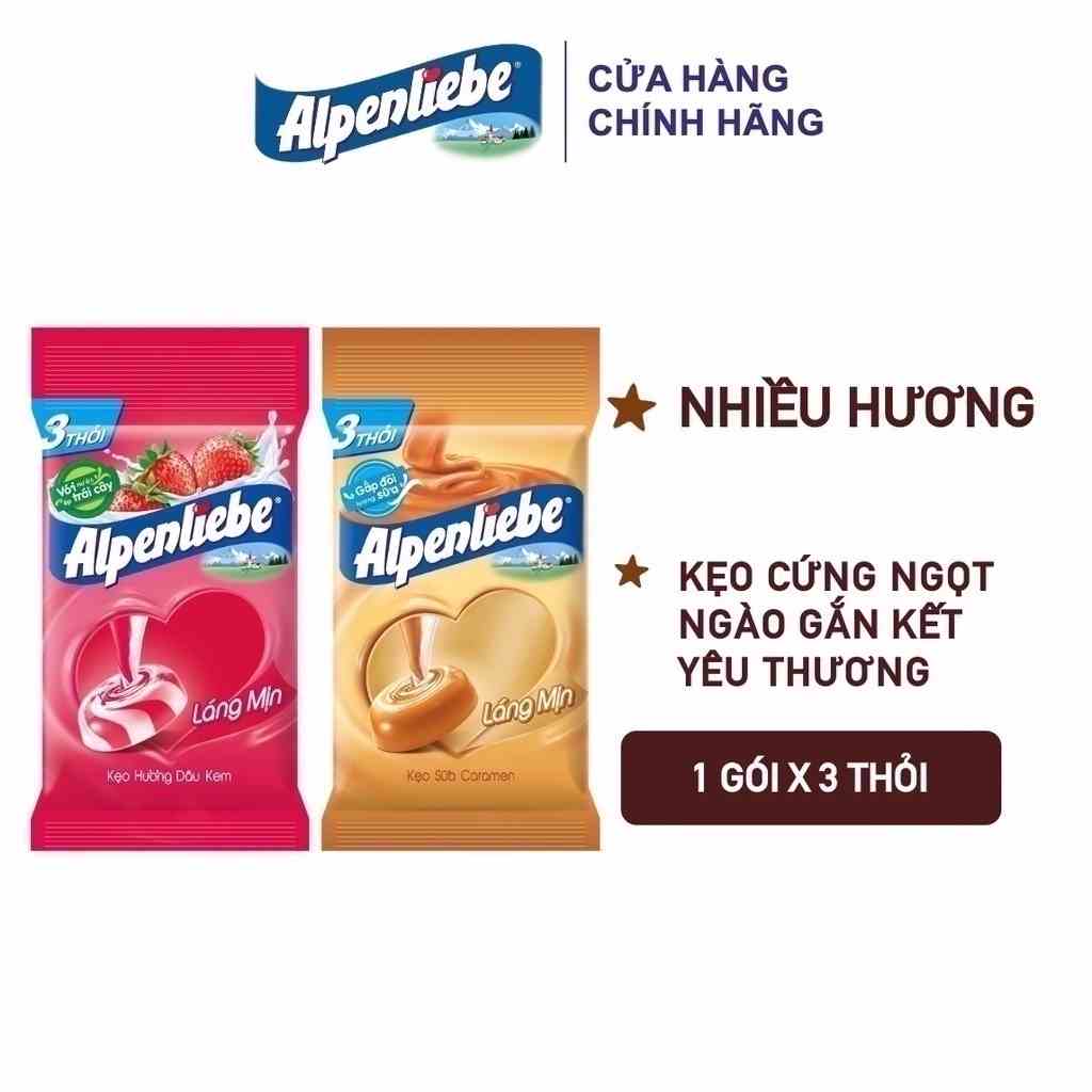 Kẹo cứng Alpenliebe nhiều hương (Gói 3 thỏi)