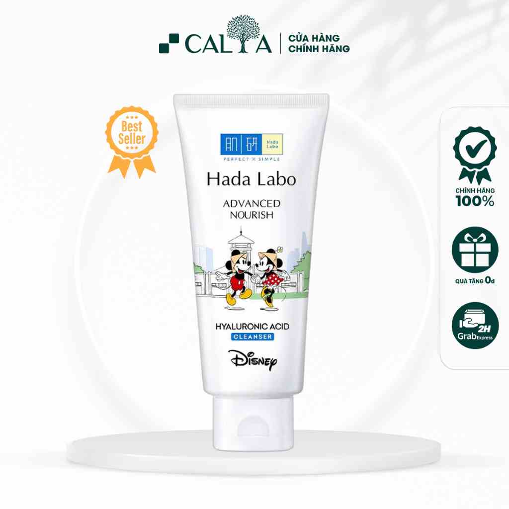 Sữa Rửa Mặt Hada Labo Màu Trắng, Dưỡng Ẩm Tối Ưu, Làm Mịn Da - HadaLabo Advanced Nourish Hyaluron Cleanser 80g