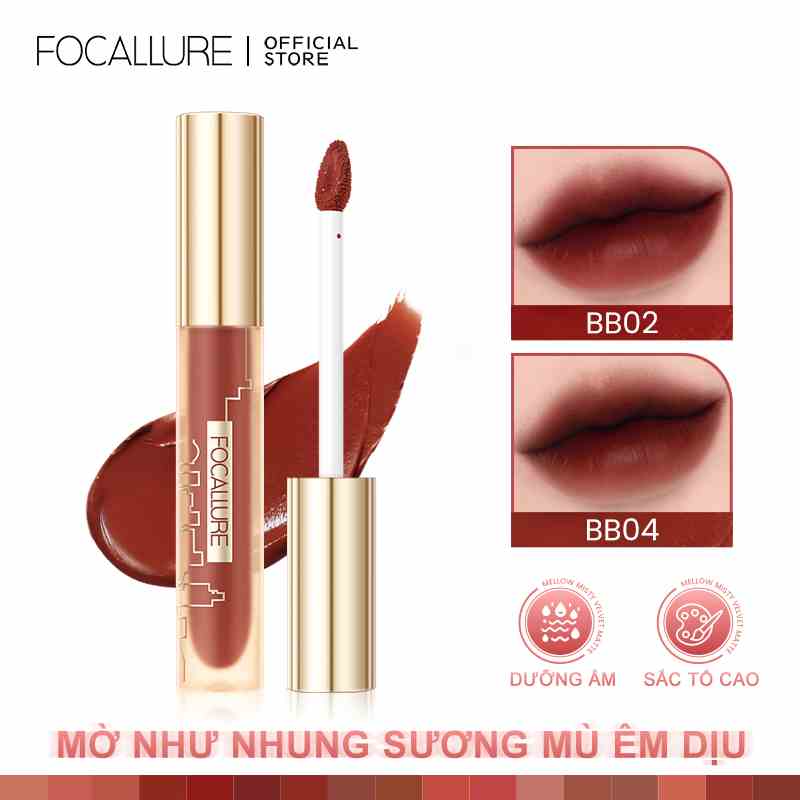 Son Lì Dưỡng Ẩm Lâu Trôi Mềm Mịn Như Nhung Focallure 2.8g