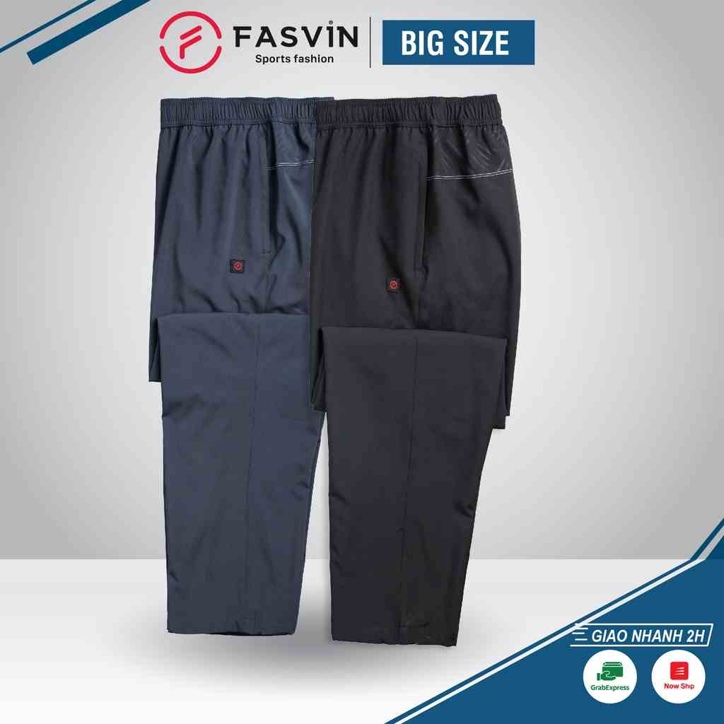 Quần Gió Nam BIG SIZE FASVIN QBC22183.HN Từ 80 Đến 120KG Ống Suông 02 Lớp Vải Đẹp Hàng Nhà Máy Tiện Dụng