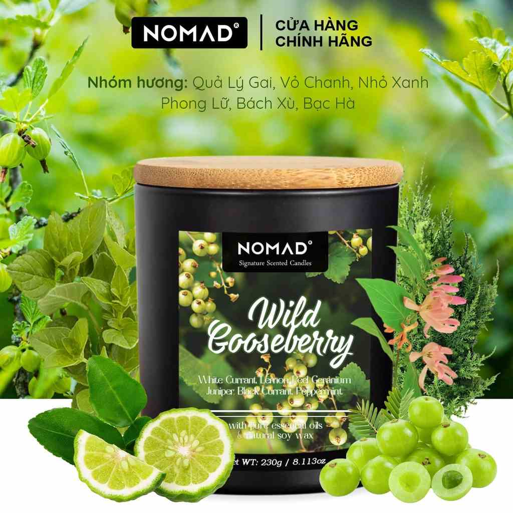 [Mã BMLTA35 giảm đến 35K đơn 99K] Nến Thơm Cao Cấp Nomad Signature Scented Candle 230g - Wild Gooesberry