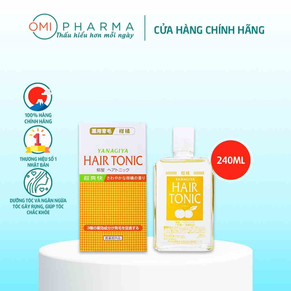 Tinh Chất Dầu Bưởi Dưỡng Tóc Yanagiya Hair Tonic Kích Thích Mọc Tóc Salon De Pro Nhật Bản 240ml