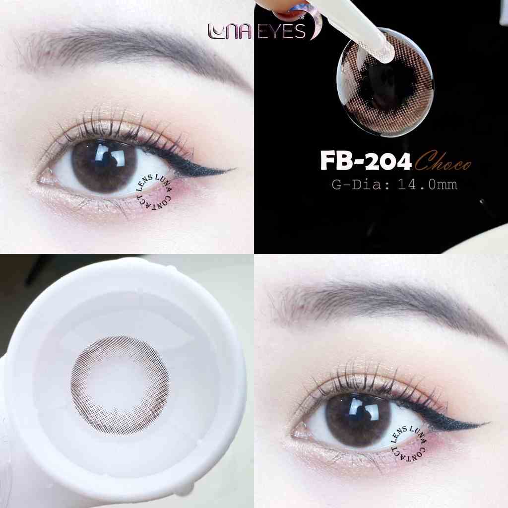 Kính áp tròng LUNA EYES FB-204 CHOCO - Lens size nhỏ