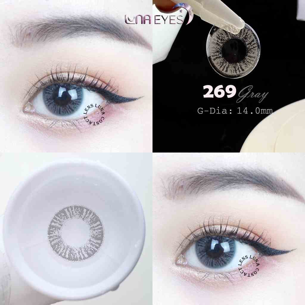 Kính áp tròng LUNA EYES 269 GRAY - Lens size nhỏ