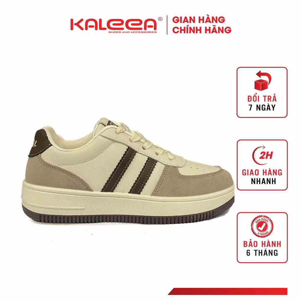 Giày Thể Thao Nữ Sneaker Đế Cao 3p Kaleea T90 Thiết Kế Trẻ Trung Da Mềm Êm Chân Chống Trơn Trượt Đi Chơi Tập Thể Thao