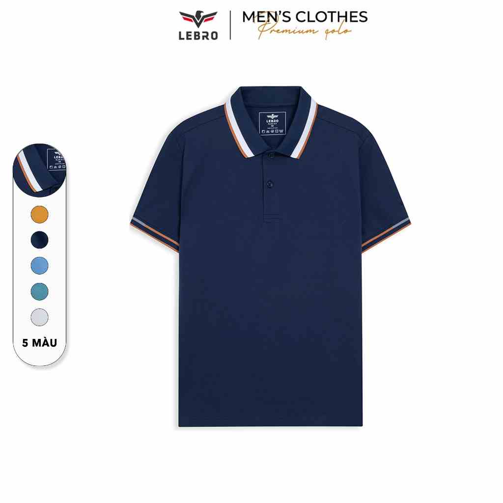 Áo polo nam, áo thun nam cổ viền phối, dáng slimfit thể thao, trẻ trung, chất cotton CVC thời trang nam LEBRO TPL002B