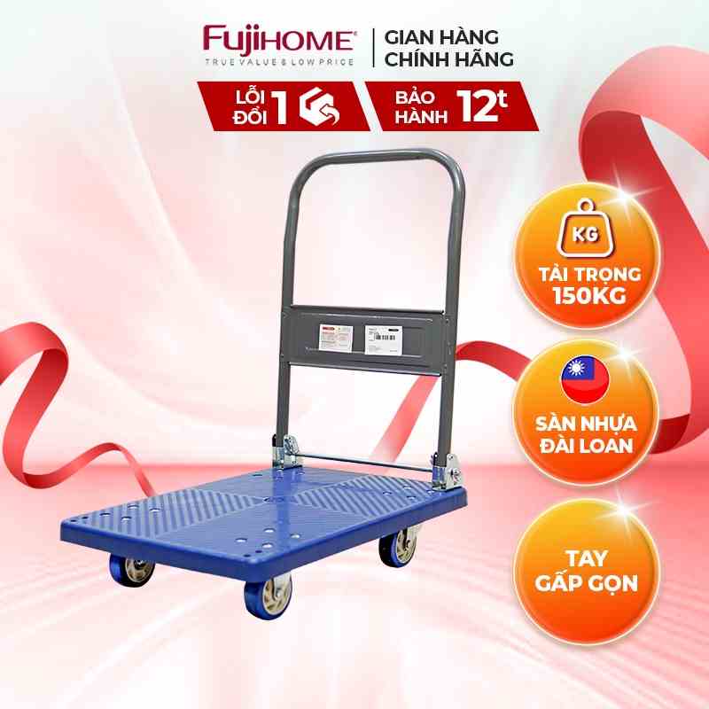 Xe đẩy hàng sàn nhựa FUJIHOME PH200A, tải trọng 150kg - Công nghệ Nhật Bản, xuất xứ chính hãng - Bảo hành 12 tháng