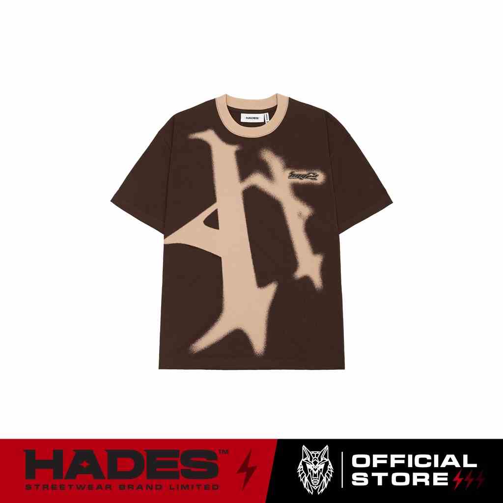 ÁO THUN TAY LỠ UNISEX PERSPECTIVE BLUR BROWN TEE 100% COTTON - HADES BRAND CHÍNH HÃNG