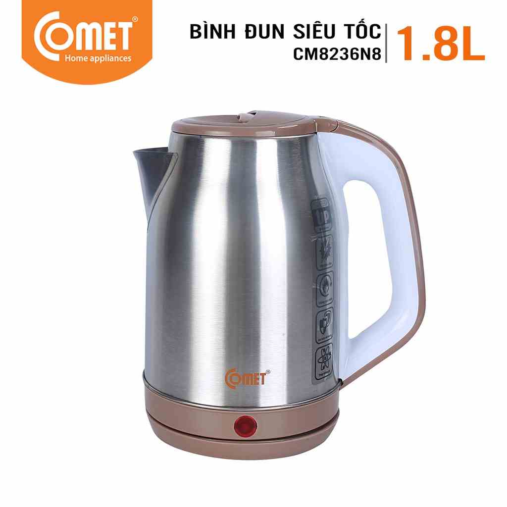 [Mã ELCMVIP1 giảm 10% đơn 699K] Bình đun siêu tốc COMET - CM8236N8