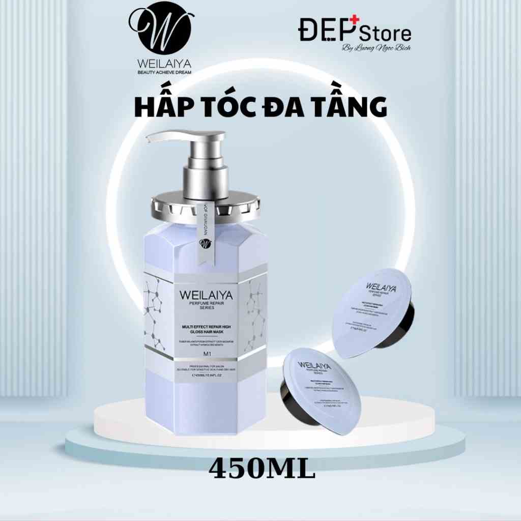 Dầu hấp tóc đa tầng, phục hồi hàn gắn liên kết tóc Weilaiya 450ml