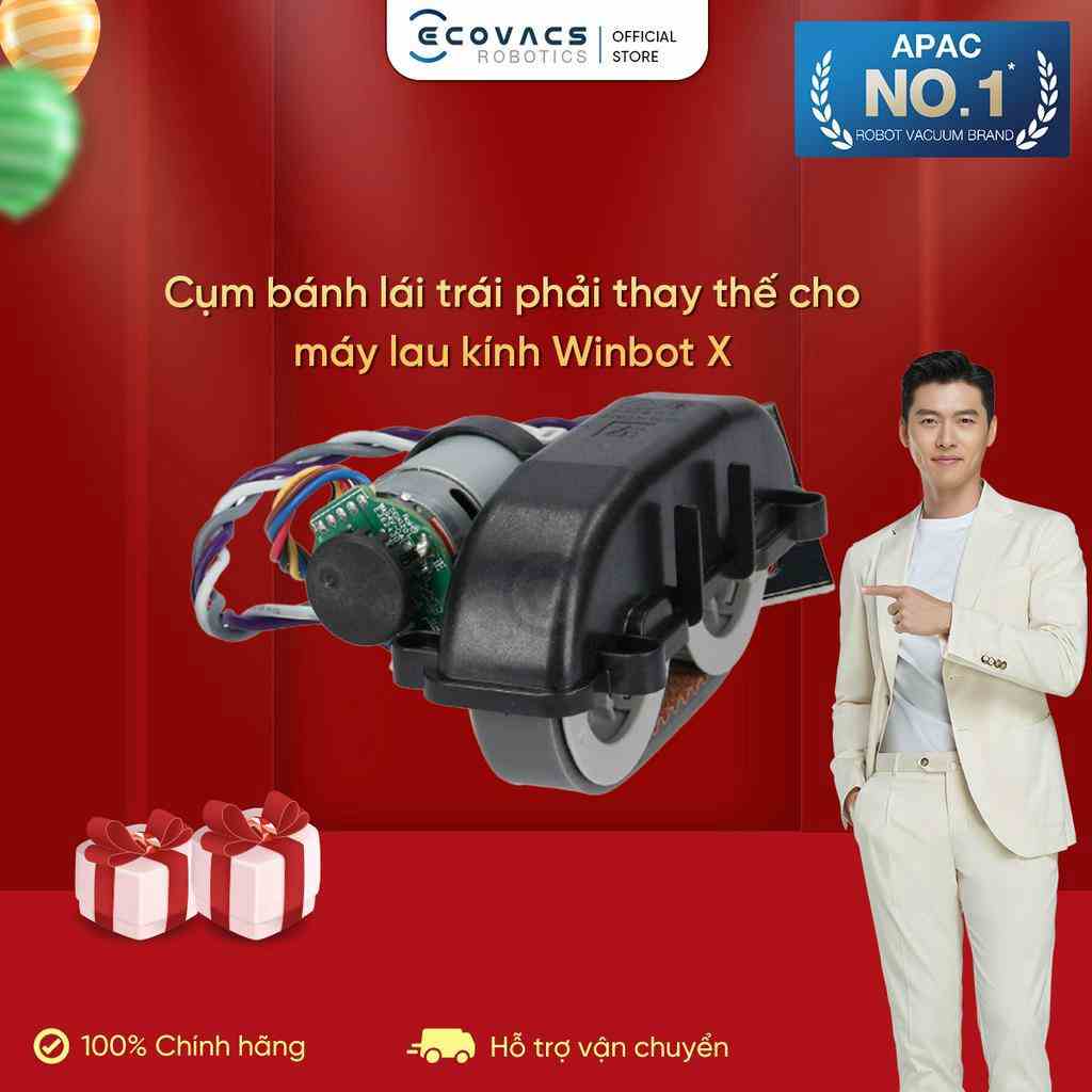 Cụm bánh lái trái/phải thay thế cho máy lau kính Winbot X_Hàng linh kiện nhập chính hãng