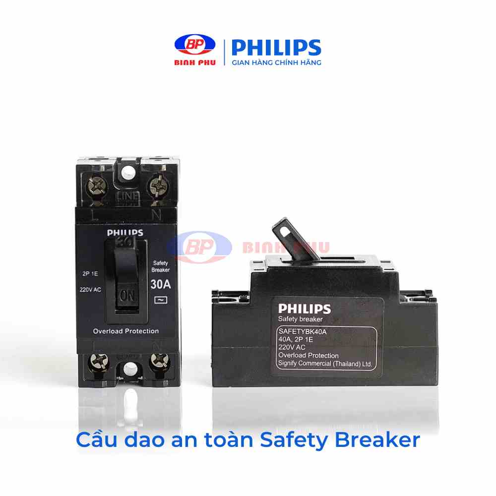 [Mã ICBFRI15 giảm 10% đơn 0đ] Cầu dao an toàn Philips, Cầu dao cóc Safety Breaker 10A, 15A, 20A, 30A, 40A