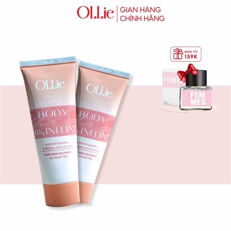 Kem tẩy lông OLLIE , tẩy lông vùng kín, nách, tay, chân 70G