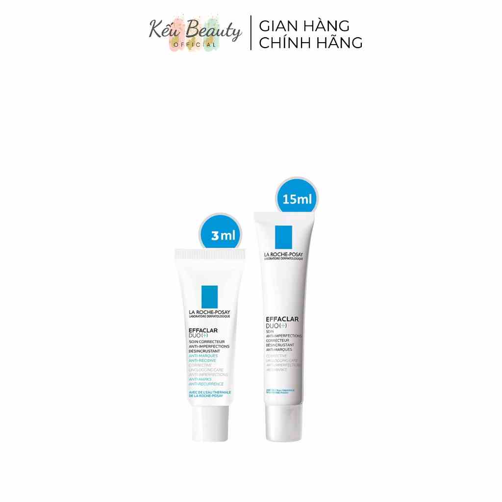 Kem dưỡng La Roche-Posay Effaclar Duo Plus giảm mụn, ngừa vết thâm (3ml&15ml)