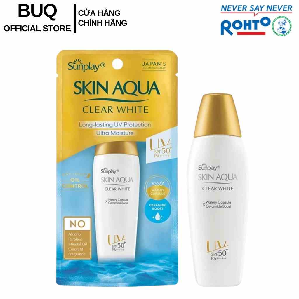 Kem Chống Nắng Dưỡng Trắng Da Cho Da Dầu Sunplay Skin Aqua Clear White Spf50 55g