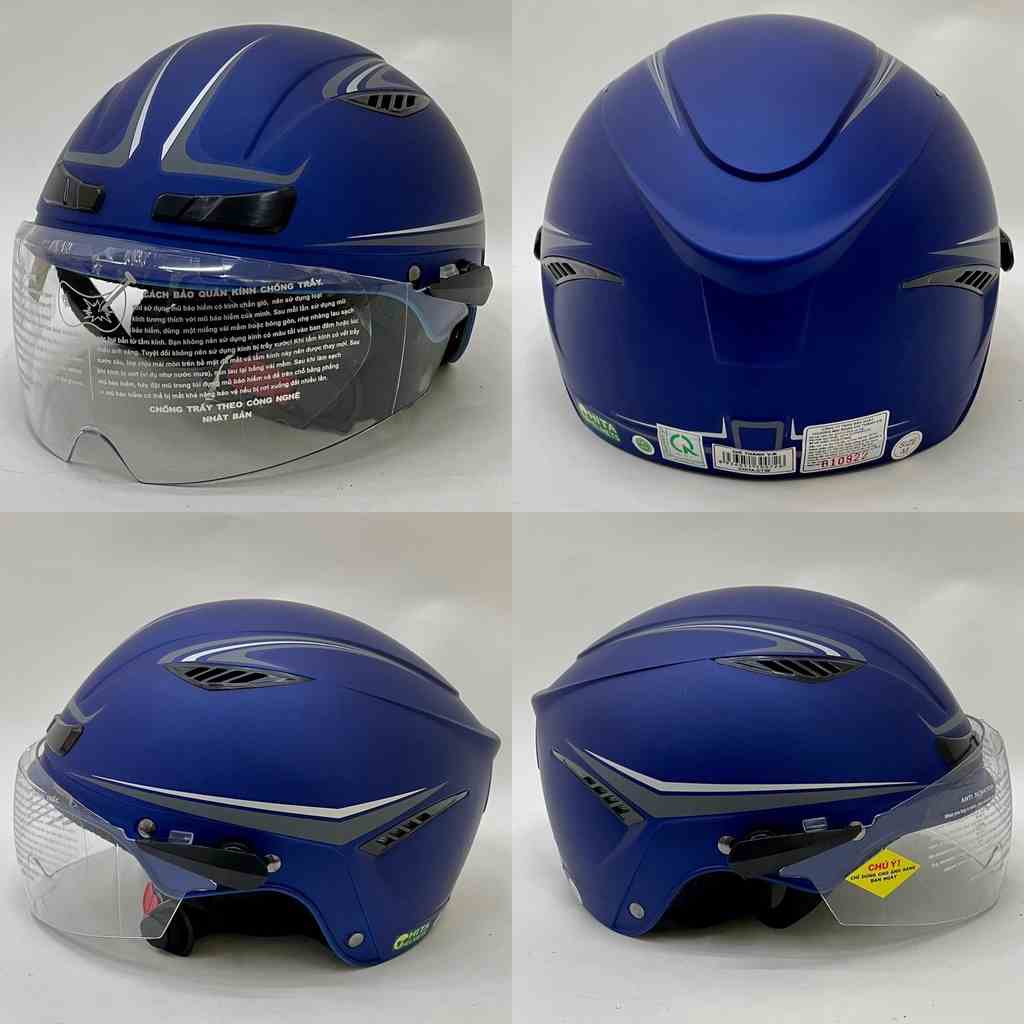 Mũ Bảo Hiểm 1/2 Đầu CHITA HELMETS CT30(K) tem Sọc