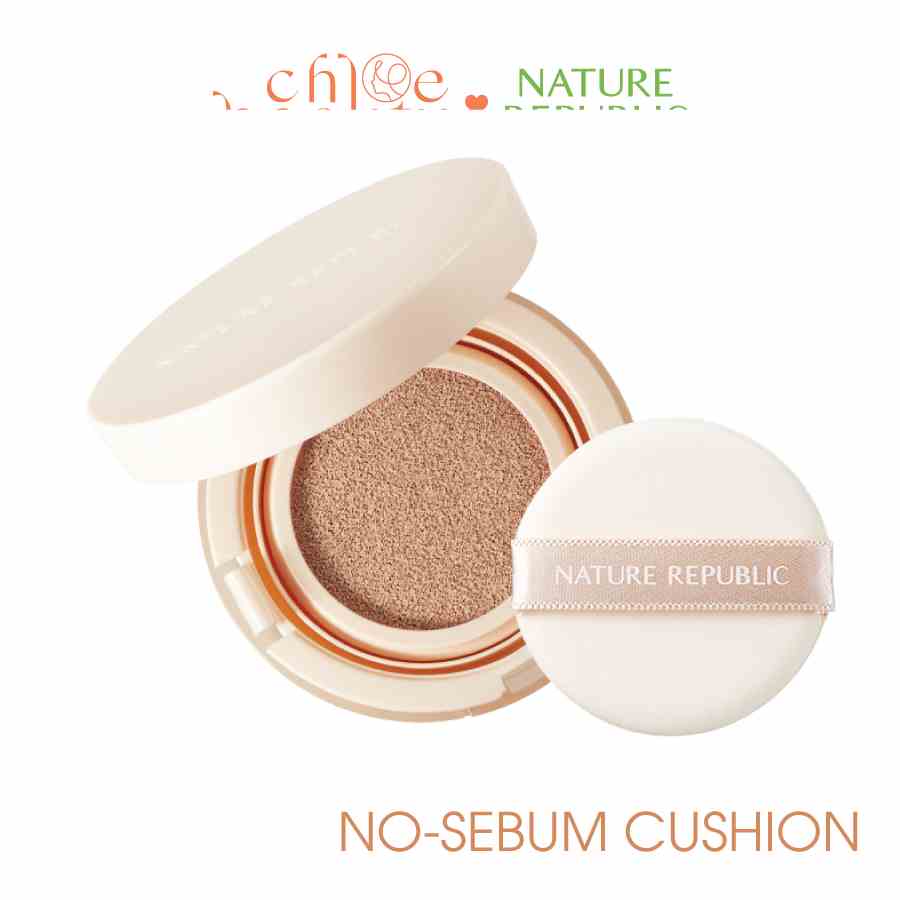 [Mã BMLTA35 giảm đến 35K đơn 99K] Cushion trang điểm kiềm soát dầu nhờn NATURE REPUBLIC Provence No-Sebum Cushion 15g