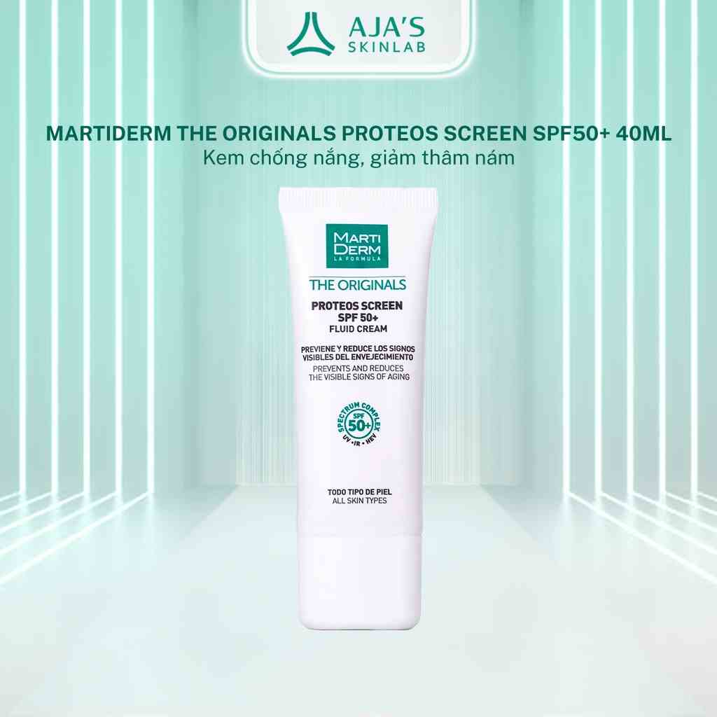 Kem chống nắng phổ rộng, ngăn ngừa lão hóa Martiderm The Originals Proteos Screen SPF50+ 40ml - AJAS SKINLAB