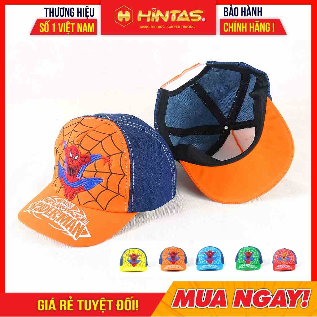 Mũ Lưỡi Trai Spider Man HINTAS Thiết Kế Theo Phong Cách Hiphop, Sành Điệu Phù Hợp Cho Bé Trai In Hình Người Nhện- MTE 01