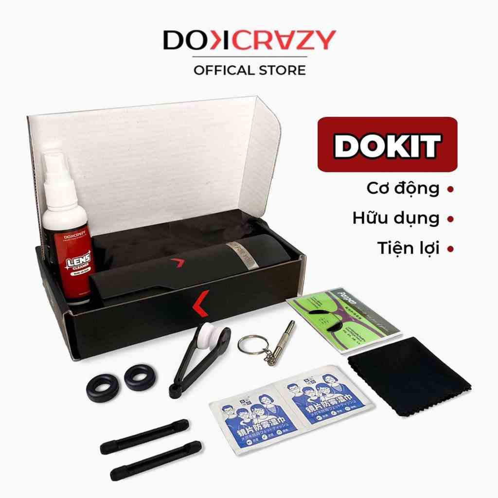 Hộp sản phẩm phụ trợ người đeo kính DOKCRAZY DOKIT tiện lợi chống trượt, đau tai tặng đệm mũi, rửa kính, lau kính