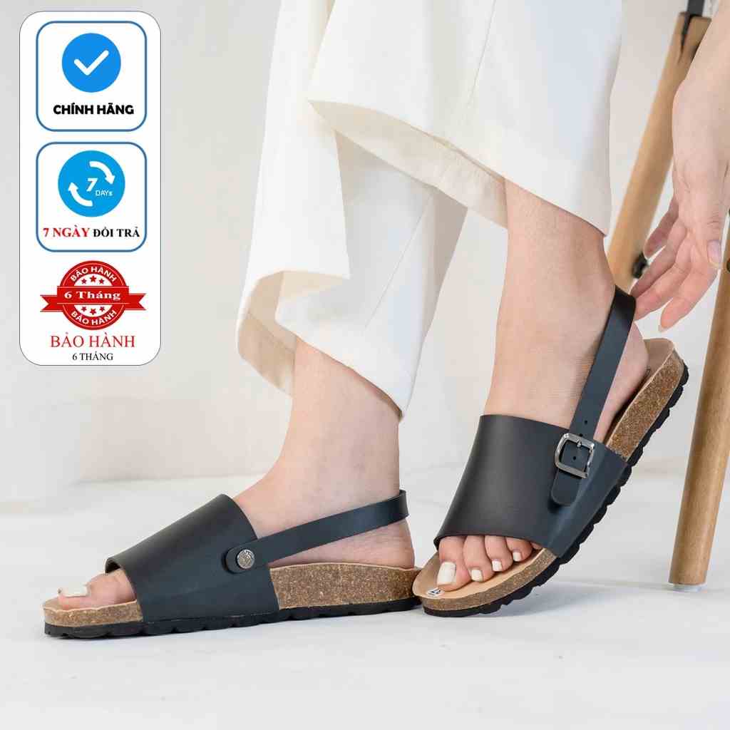 Mã PU22 - Sandal Birken Đế Trấu BIOLINE Official Thiết Kế Unisex Quai Cách Điệu Da PU