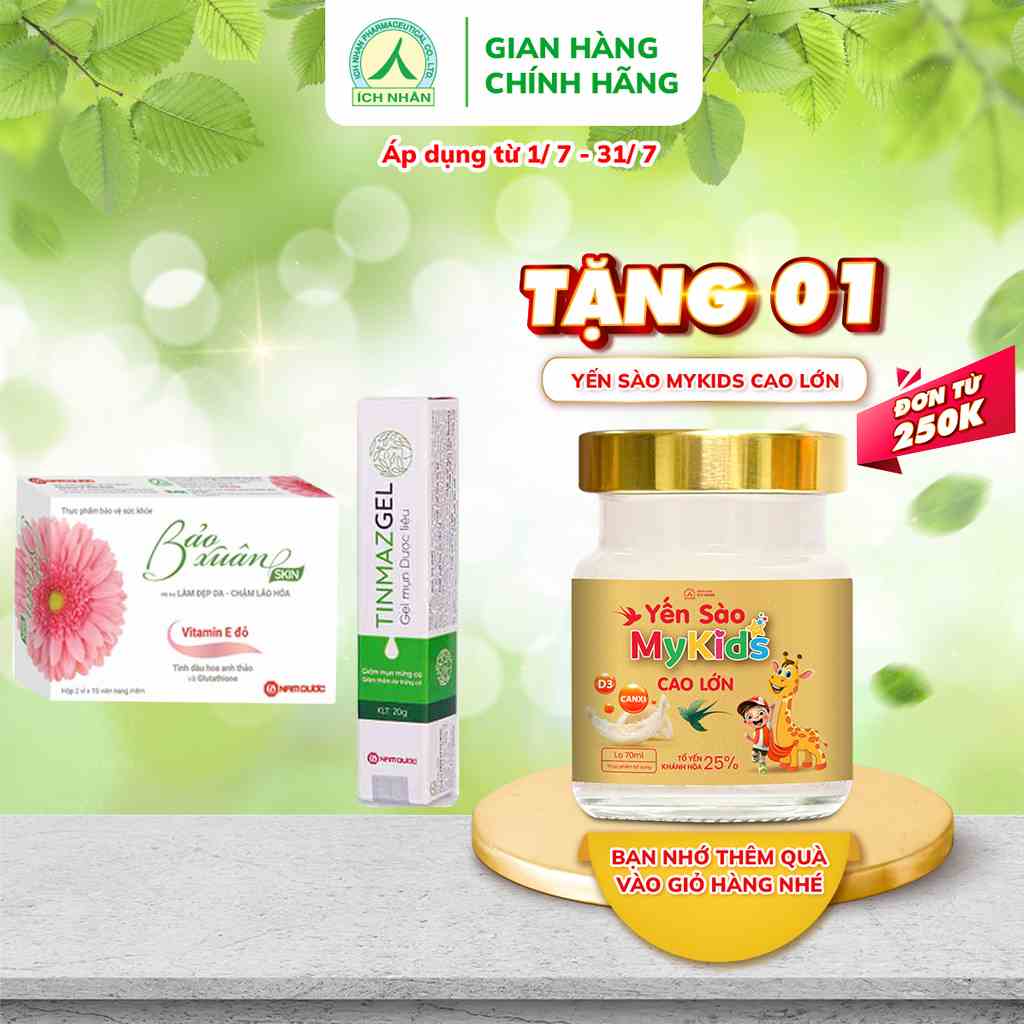 Bộ 2 Sản Phẩm Bảo Xuân Skin - Chấm Mụn Trứng Cá Tinmazgel, Hỗ Trợ Trợ Làm Đẹp Giảm Nếp Nhăn, Giảm Thâm, Nám Hiệu Quả