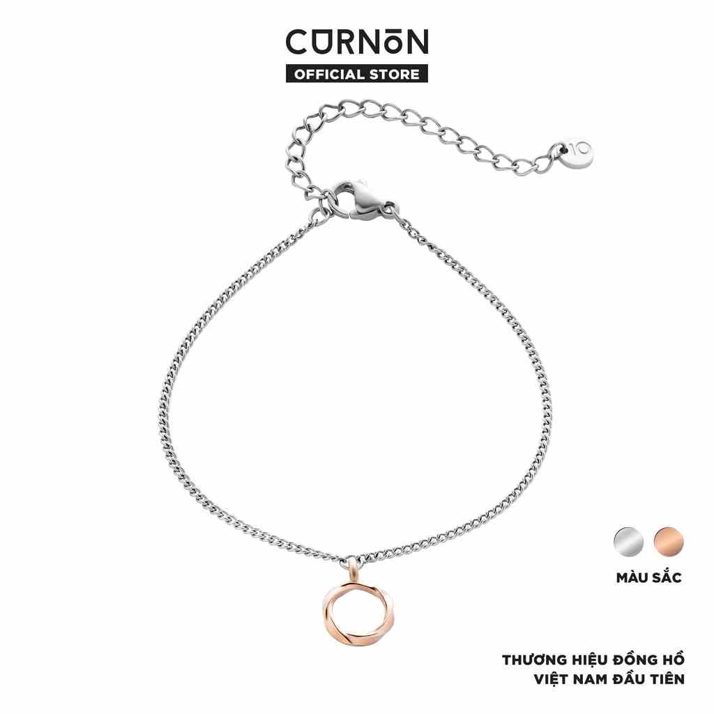 Vòng Tay Nữ Curnon Hazel Bracelet - Trang Sức Phụ Kiện Đeo Tay Thời Trang - Thiết Kế Basic dịu dàng mặt tròn xoắn