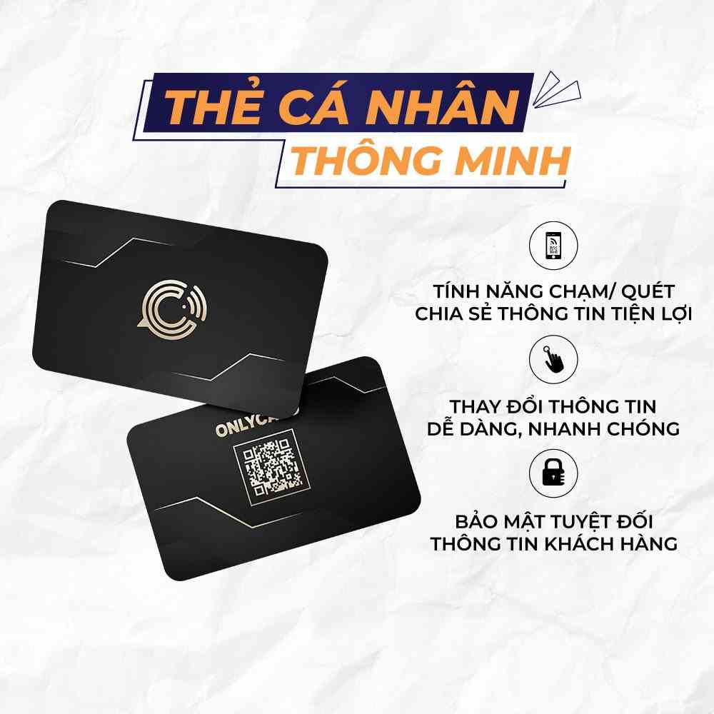 [Mã BMLTA35 giảm đến 35K đơn 99K] Onlycard Thẻ cá nhân thông minh lưu trữ - chia sẻ thông tin nhanh qua 1 chạm