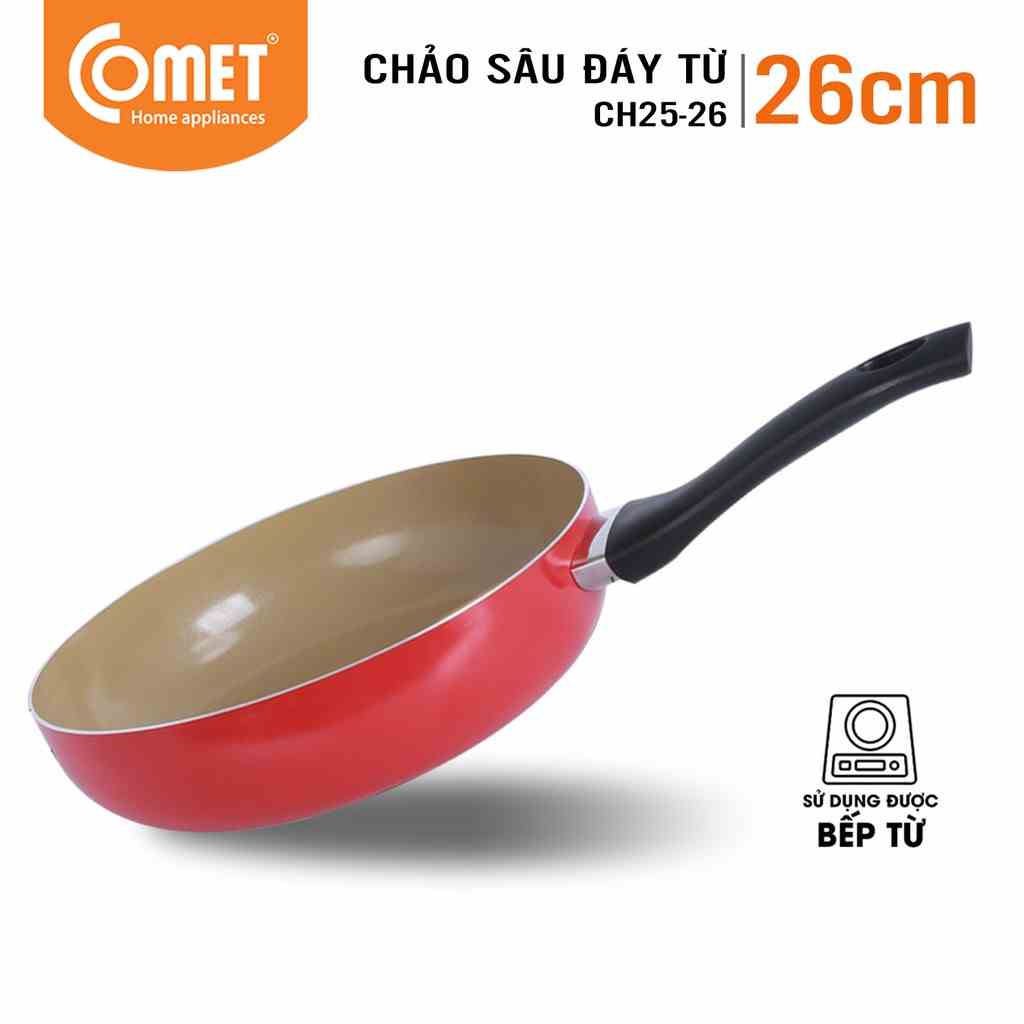 [LIFEMC11M2ADP -12% đơn 250K] Chảo chống dính cao cấp lòng sâu đáy từ Comet CH25-26