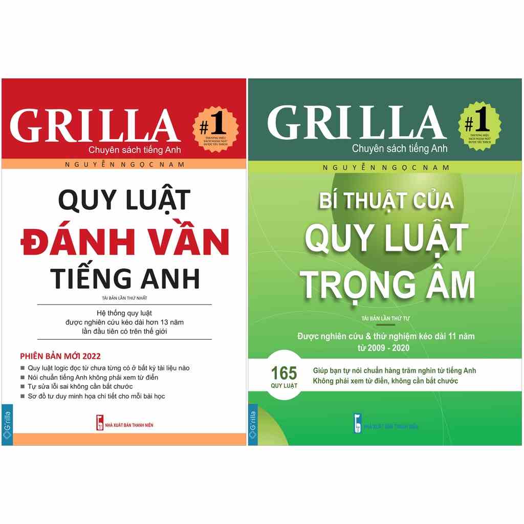 Sách - Combo quy luật đánh vần tiếng Anh và bí thuật của quy luật trọng âm - Tặng app sử dụng trọn đời