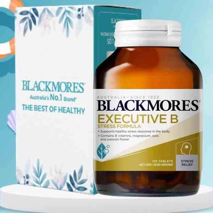 Viên uống giảm stress, căng thẳng Executive B Stress Formula Blackmores Úc 125 viên