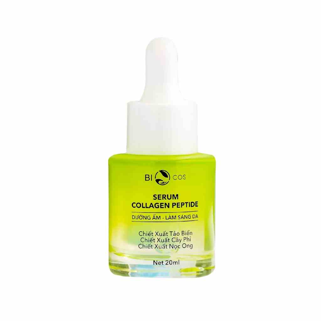 Serum Collagen Peptide BIOCOS (Mẫu Mới 20ml) Dưỡng Ẩm, Làm Sáng Da, Tái Tạo Da, Phục Hồi Hư Tổn và Ngăn Ngừa Lão Hóa