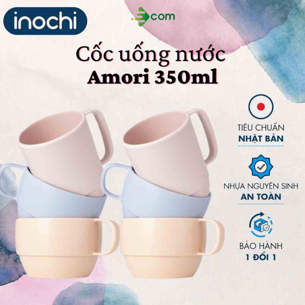 Cốc Uống Nước Giữ Nhiệt Cao Cấp Cho Bé Cute Dễ Thương Inochi Amori, 2 Kích Thước Cao Thấp 350ml - Màu Ngẫu Nhiên