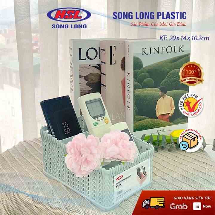 Giỏ đựng bút, văn phòng phẩm, mỹ phẩm, điều khiển đa năng - 4005-Song Long(màu ngẫu nhiên)