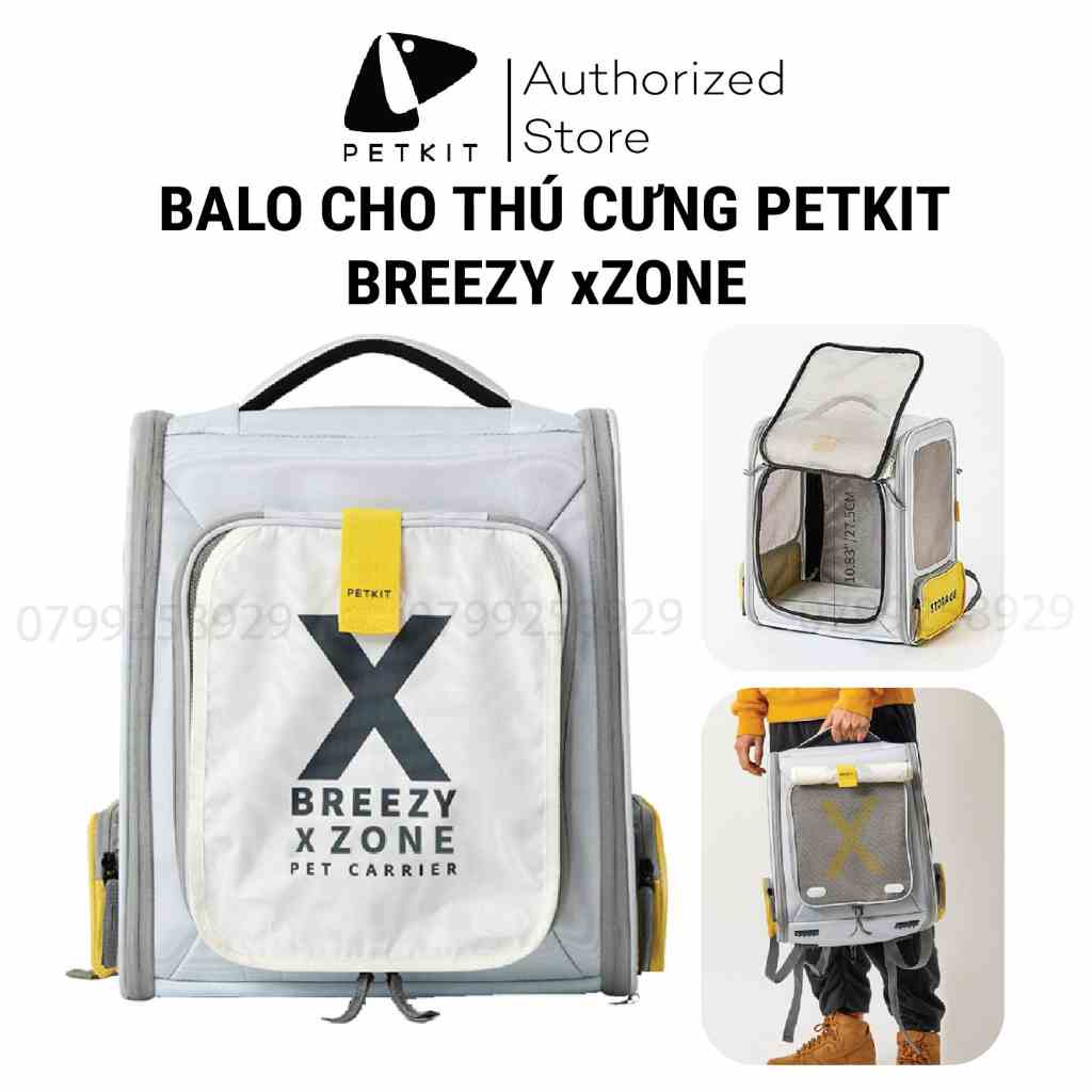 [Mã BMLTB200 giảm đến 100K đơn 499K] Balo Cho Thú Cưng, Balo Vải Cho Mèo, Chó, Thỏ Petkit Breezy xZONE