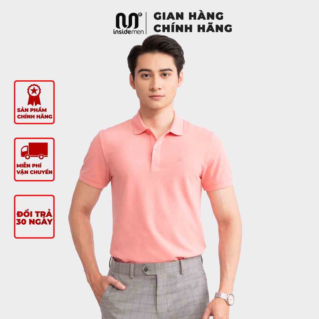 Áo thun nam POLO trơn INSIDEMEN 8 màu vải cá sấu cotton cao cấp ngắn tay tông màu cực sang trọng lịch lãm IPSR09