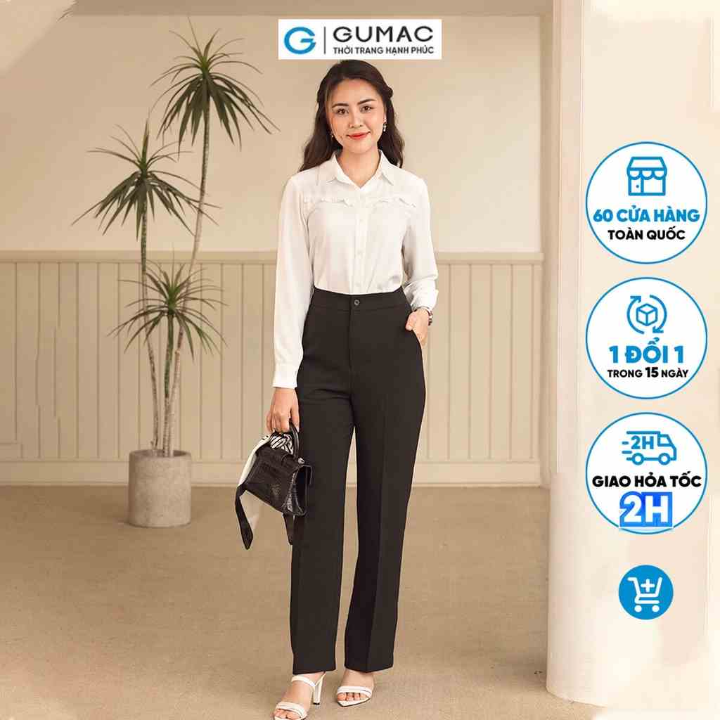 Quần ống đứng túi le mí thời trang GUMAC QD06036