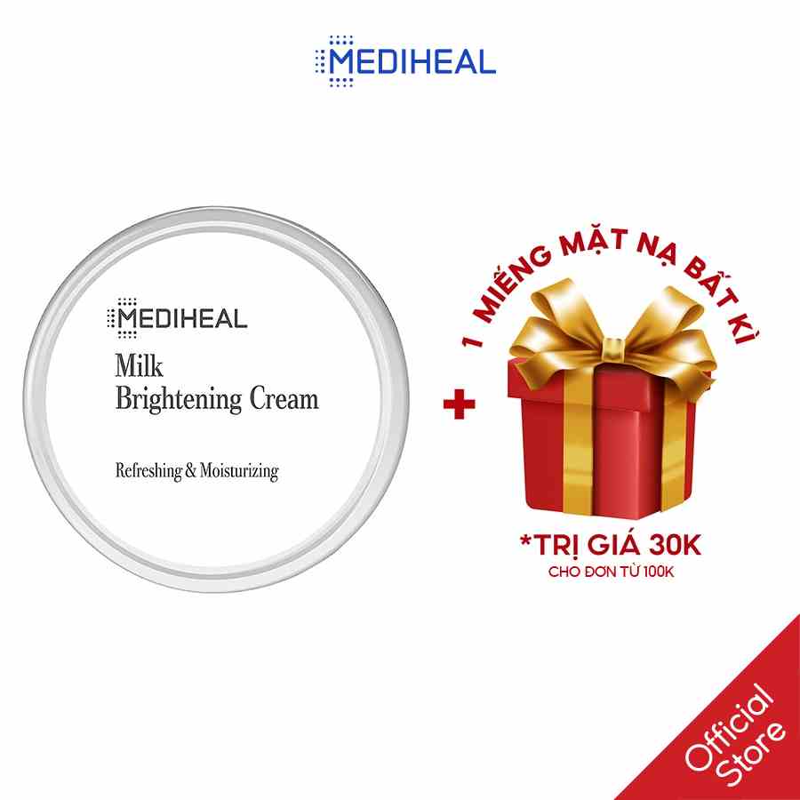 Kem Dưỡng Ẩm, Làm Sáng Da MEDIHEAL Milk Brightening Cream 60ml