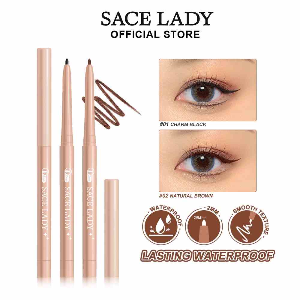 Bút kẻ mắt MINIMELI Sace Lady siêu mảnh chống nước lâu trôi 2mm