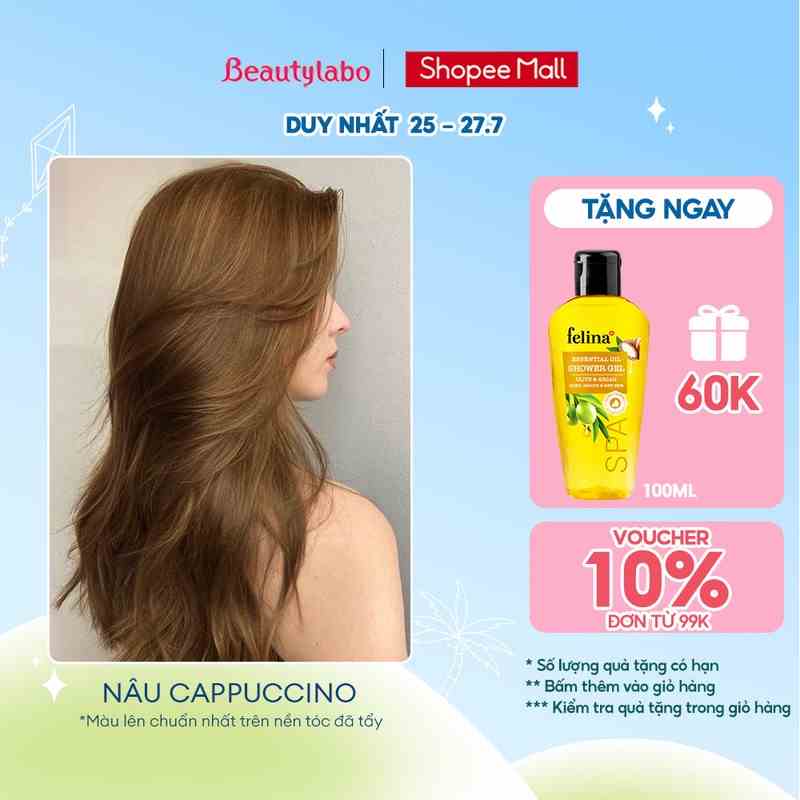 Thuốc nhuộm tóc dạng bọt Beautylabo Whip 125ml Whip Hair Color, lên màu đều đẹp, nhuộm dưỡng nội địa Nhật