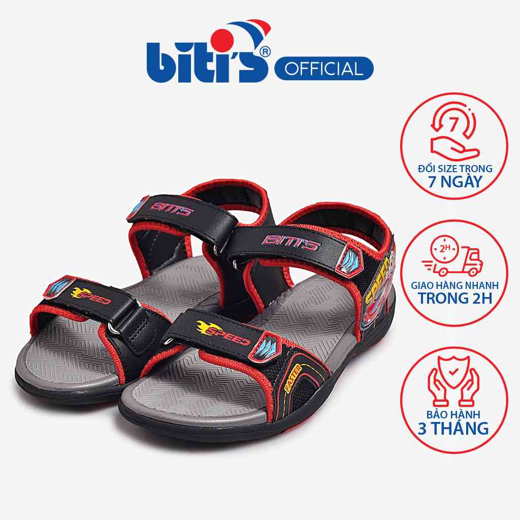 Sandal Si - Cao Su Bé Trai Bitis DRB032700DEN (Đen)