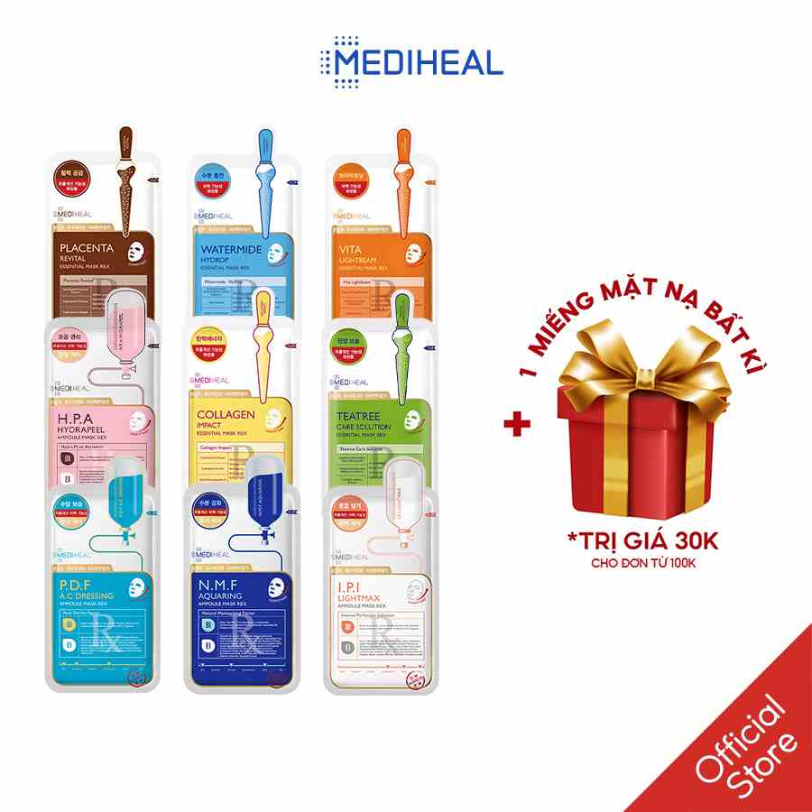 Mặt Nạ Dưỡng Da Cấp Ẩm, Dưỡng Da Mềm Mịn Mediheal Mask REX 24/25/27 ml