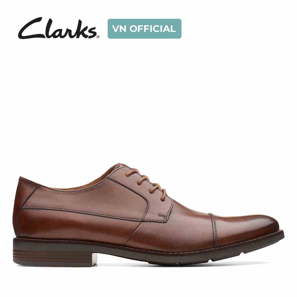 [Mã BMLTA35 giảm đến 35K đơn 99K] Giày Oxfords buộc dây nam CLARKS Becken Cap màu nâu