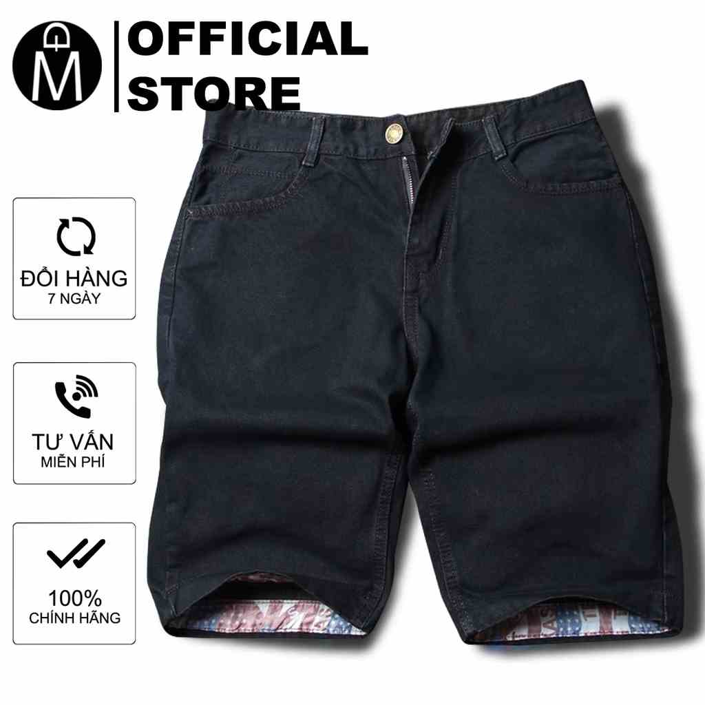 [Mã BMLTA35 giảm đến 35K đơn 99K] Quần short jeans nam MĐ Q169 đen loại tốt